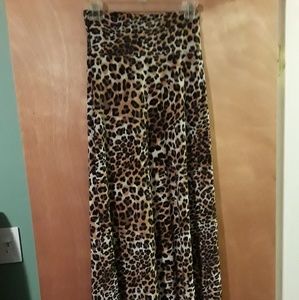 Sexy leopard maxi skirt
